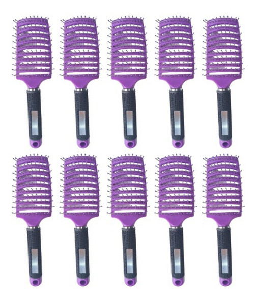 Kit 10 Escovas Raquete Cerâmica Vazada Roxa Cod 819 0 Kit 10 Escovas Raquete Cerâmica Vazada Roxa Cod 819 0