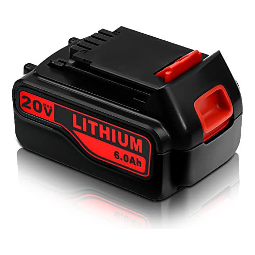 Batería Para Black And Decker 20v Batería Lb2x4020 6ah 0