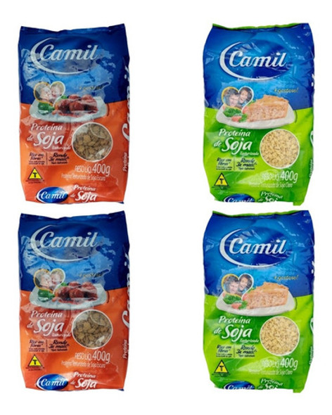 Kit Proteína Texturizada De Soja Camil Com 4 X 400g 0
