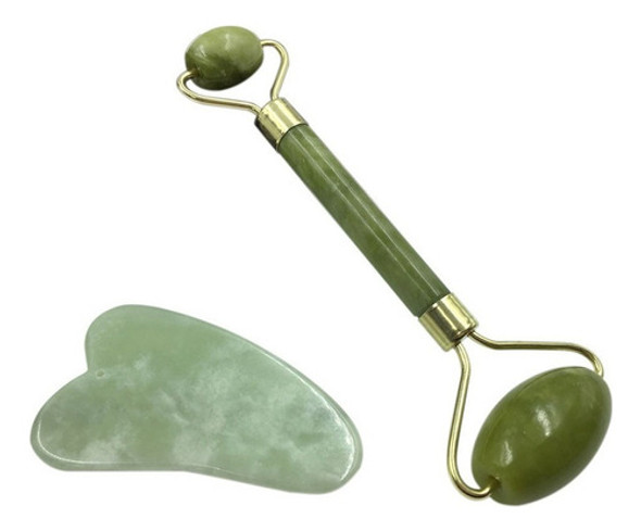 Com Raspagem Gua Sha Com Rolo De Jade E Ferramenta De Massag 0