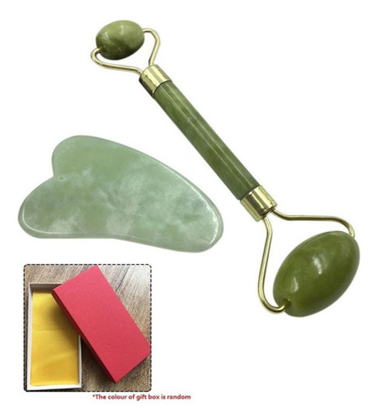 Com Raspagem Gua Sha Com Rolo De Jade E Ferramenta De Massag 1