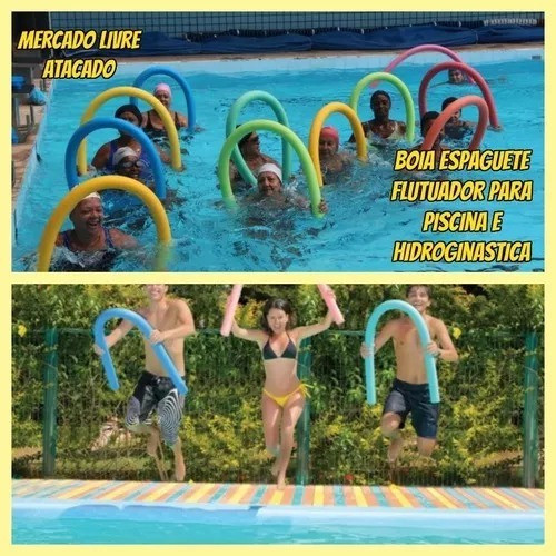 *espaguete P/piscina Flutuador Hidroginastica Kit Com 10 1