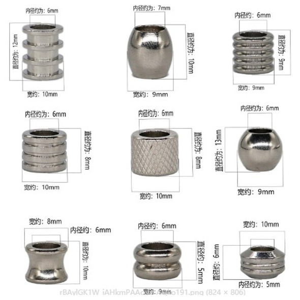 Dread Beads 18pcs Viking Hair Aço Inoxidável Alta Dureza 1