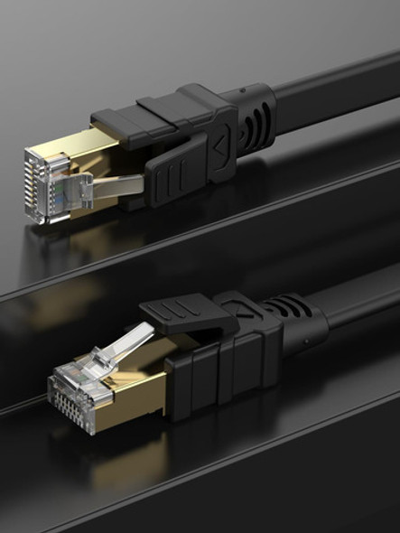 Senetem Cable Ethernet Cat 8 De 10 Pies, Paquete De 2 Unidad 1