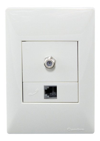 Llave De Luz Cambre Silgo Xxii Armada 1 Telefono + 1 Tv 0