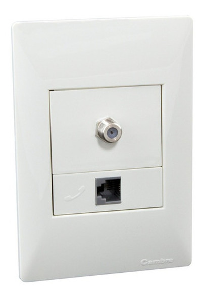 Llave De Luz Cambre Silgo Xxii Armada 1 Telefono + 1 Tv 1