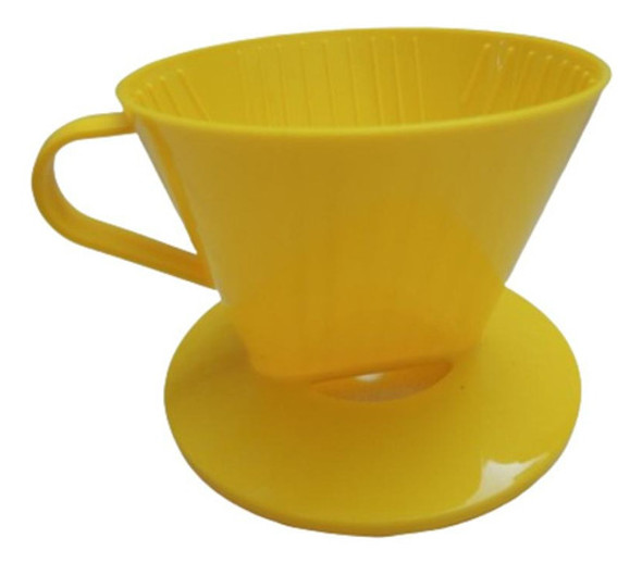 Kit 12 Porta Filtro 100 Suporte Coador P/ Café Amarelo 30gr. 0
