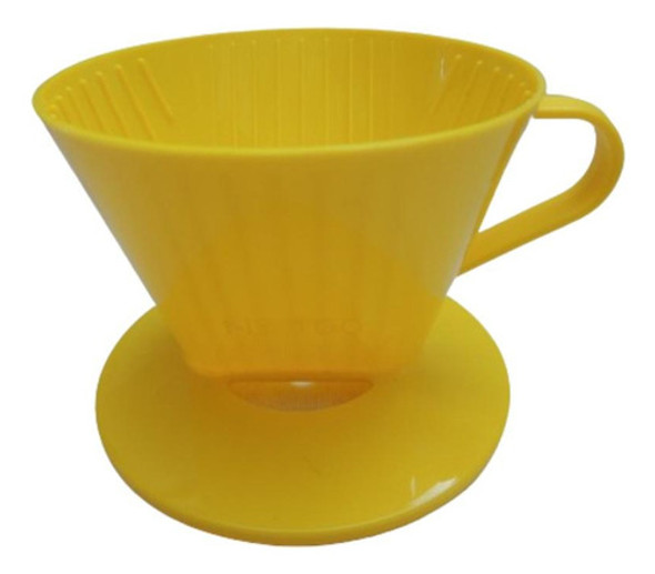 Kit 12 Porta Filtro 100 Suporte Coador P/ Café Amarelo 30gr. 1