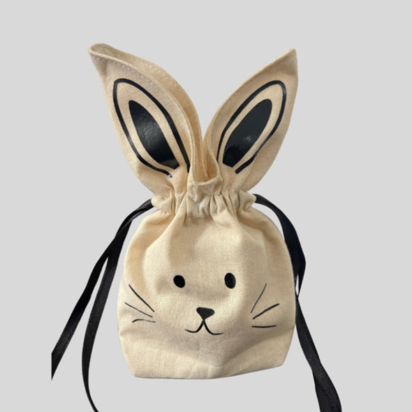 Saco Coelho Em Tecido De Algodão Crú Para Páscoa 0 Saco Coelho Em Tecido De Algodão Crú Para Páscoa 0