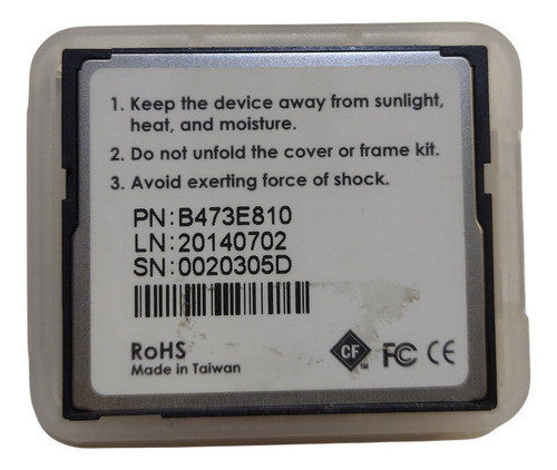 Memoria Compact Flash 64mb Cf Control Numerico Cnc Camaras 1