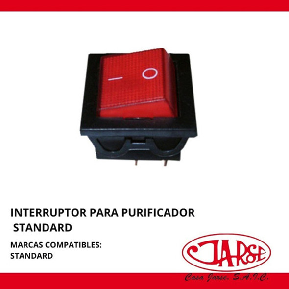 Interruptor Para Purificador Standard 1 Tecla Gde X10 Unidad 1 Interruptor Para Purificador Standard 1 Tecla Gde X10 Unidad 1
