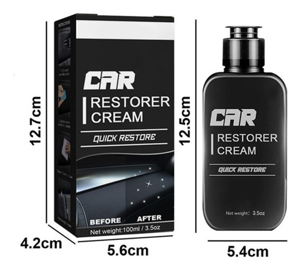 Polidor De Creme De Silicone Automotivo Com Esponjas, Restau 1