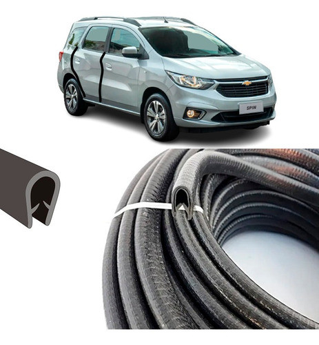 Borracha Protetor Borda Portas 5 Metros Pvc Spin 2023 2024 0