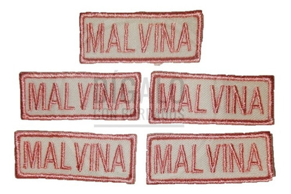 Aplique Bordado 2x6cm Parche Set X5 Jardín Escolar Colegio 1