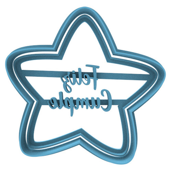 2431 Feliz Cumple Estrella 12 Cortante Para Galletas 0