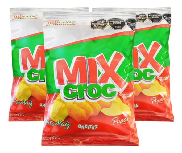 Mix Snacks Julicroc Onditas Palitos Papas Sin Tacc X180g X3 0