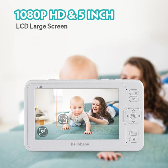Babá Eletrônica Hellobaby Câmera Sem Fio 2.4ghz Tela 5 Pol 1