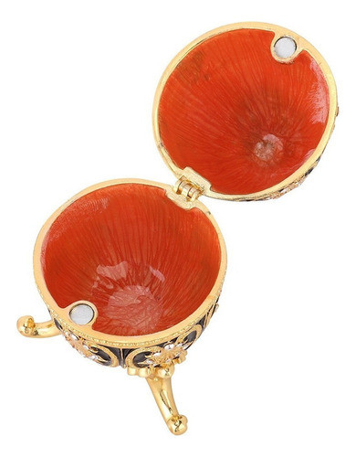 Pintado À Mão Esmaltado Faberge Ovo Decorativo Articulado Je 1