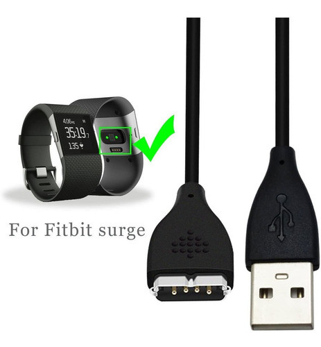 Cargador Para Reloj Fitbit Surge, Cable Usb 100cm Largo 1