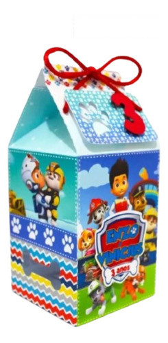 10 Cajitas Milk Box De Paw Patrol 0