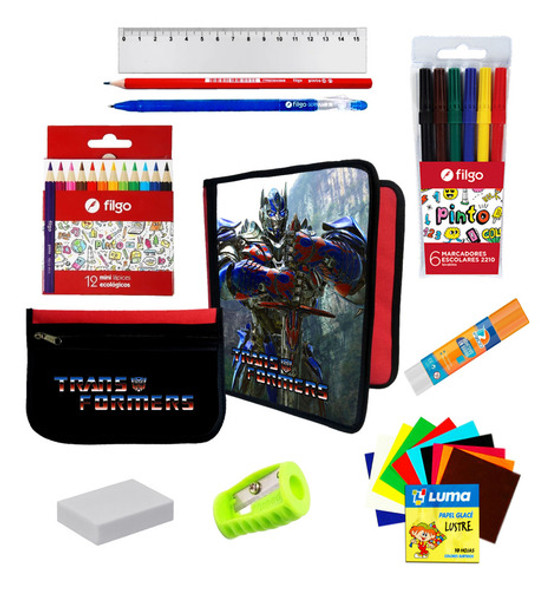 Oferton Carpeta + Cartu + Utiles Transformers Optimus #317 0