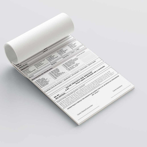 10 Talões Orçamento Ordem Serviço Eletrodoméstico Modelo A4 1