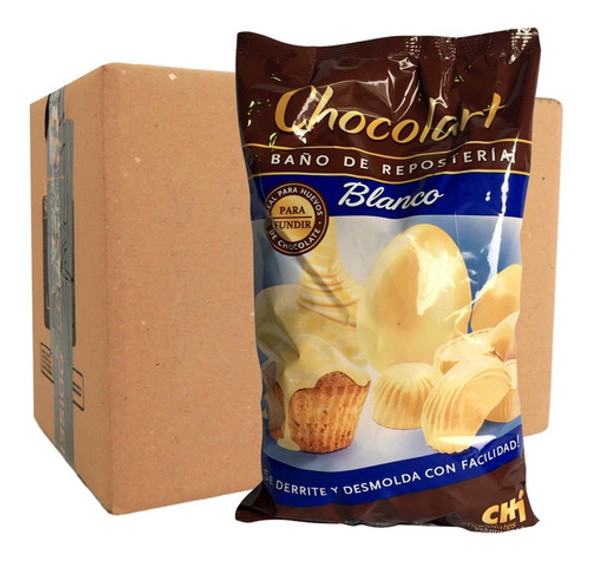 Chocolate Baño Moldeo Blanco Chocolart Paba X1kg Caja X 4 0
