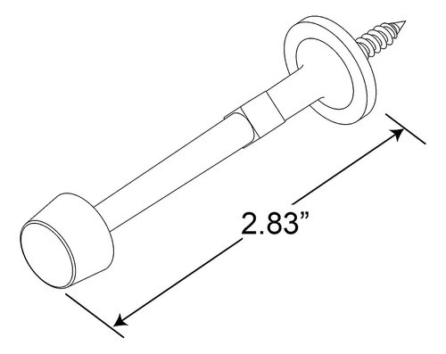 Prime-line Mp11224-1 Tope De Puerta Rígido, Fundición A Pres 1