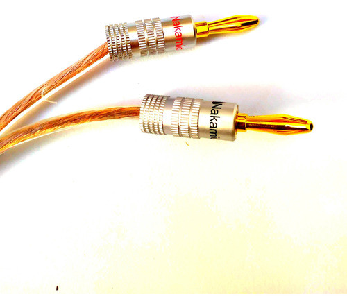 Cables De Parlantes De 3mts (un Par) 8 Terminales Bananas 0