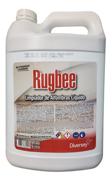 Rugbee Shampoo Para Limpieza De Alfombras Y Tapizados X 5 Lt 0