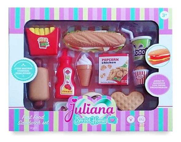 Juguete Fast Food Sandwich Juliana Sweet Home Comidas 0