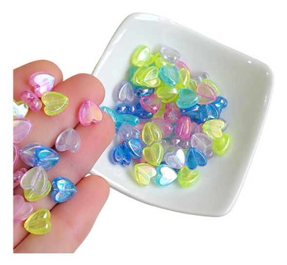 Cuentas Corazón Mixtos 8mm Tornasol X 50 Unidades 0 Cuentas Corazón Mixtos 8mm Tornasol X 50 Unidades 0