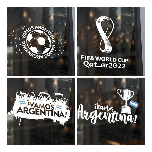 Vinilos Vidrieras Mundial Futbol Argentina Catar Ploteo 0