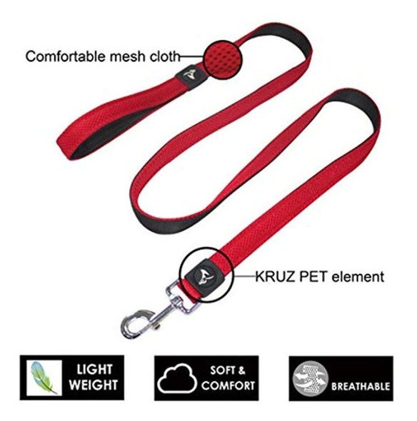 Kruz Pet Kza1160-01s Correa De Malla Hinchada De 5 Para Como 1