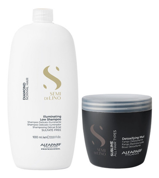 Alfaparf Semi Di Lino Diamond Shampoo + Fango Desintoxicante 0