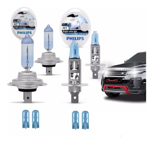 Kit Lâmpada Philips H7 + H1 Cristal Vision Ultra 4300k 0