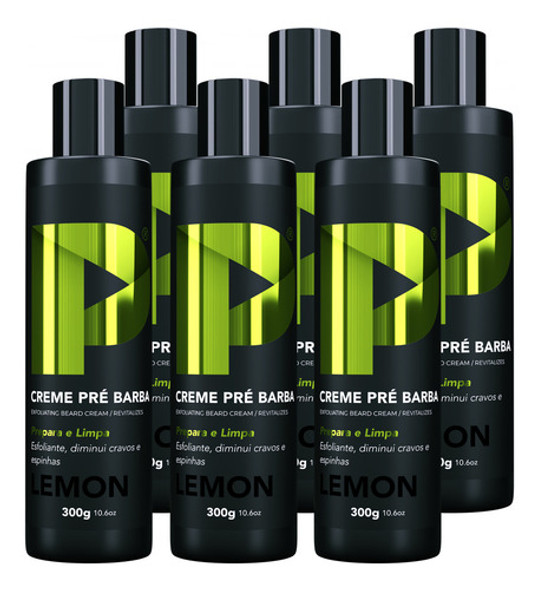 Creme Pré Barba Play Barber 300g Refrescante Kit 6 Unidades 0 Creme Pré Barba Play Barber 300g Refrescante Kit 6 Unidades 0