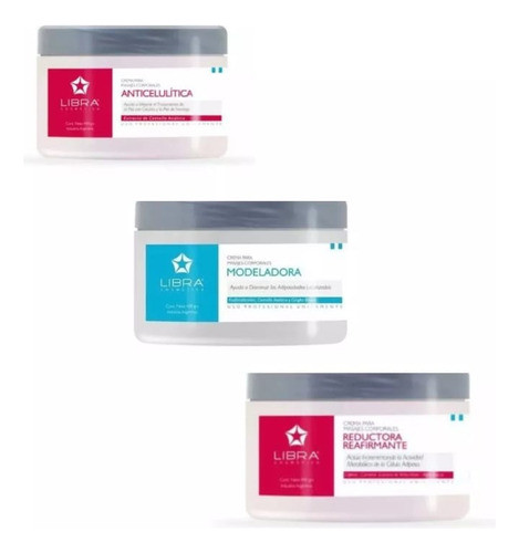Kit Cremas Reductora +anticelulitis+ Modeladora 250g  Libra 0