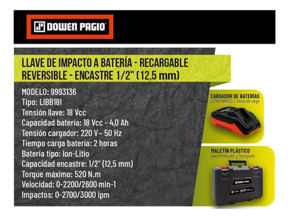 Combo Llave Impacto 520 Nm + Saldador Estaño Dowen Pagio 1