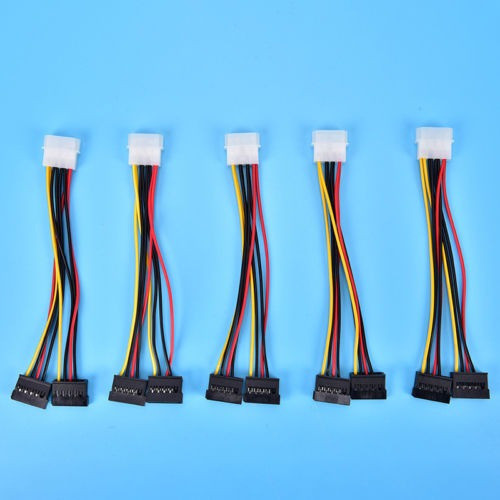 Molex A 2 Sata Power Dual Divisor Y Adaptador Cable Plomo 2 1