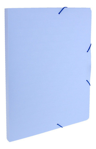 Pasta Com Aba E Elástico Ofício 2cm Linho Serena Dello - Azu 0