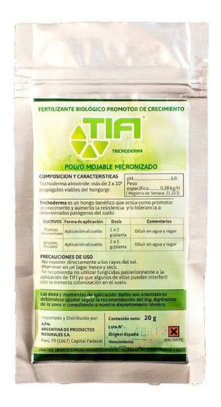 Tifi Trichodermas 20g Growshop Up 0