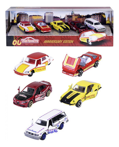 Pack 5 Miniaturas Edição Aniversário Giftpack 1/64 Majorette 0