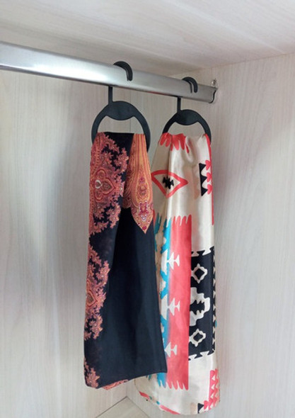 50 Cabides Para Lenço / Cachecol Preto Com 10 Cm De Diâmetro 1