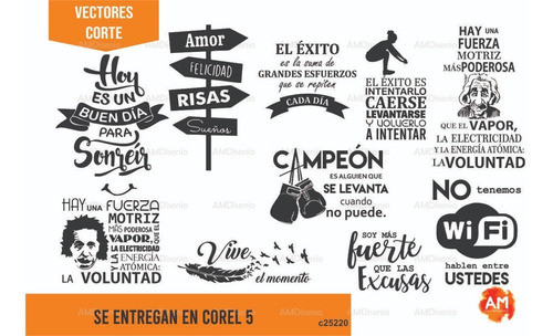 Vectores Frases2 Vinilo ! X Descarga 1