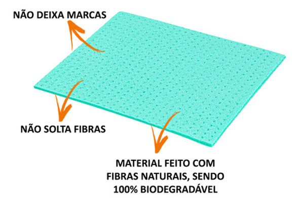 Kit 2 Pano Esponja Rápida Absorção Muito Flexível Esfrebom 1