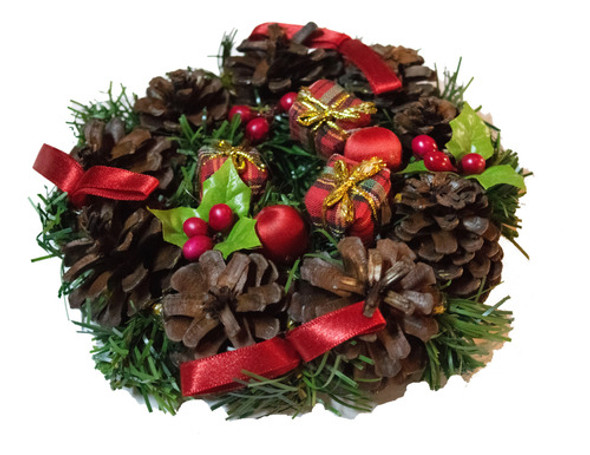 Adorno Corona Navideña De Piñas 0 Adorno Corona Navideña De Piñas 0