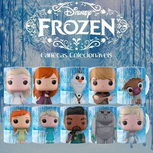 10 Plantillas Frozen Funko Infantil Tazas Sublimacion Disney 0