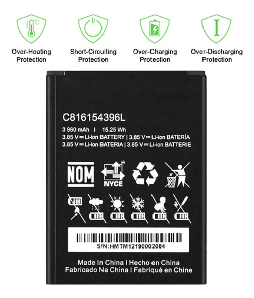 Bateria De Repuesto C816154396l Para Bateria Blu G60 G0271ww 1 Bateria De Repuesto C816154396l Para Bateria Blu G60 G0271ww 1