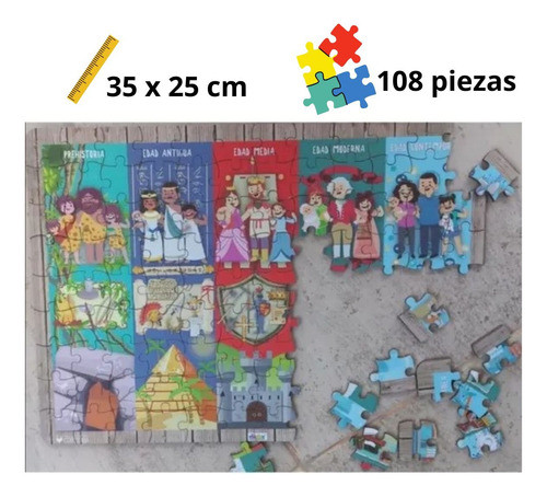 Rompecabezas Linea Del Tiempo Puzzle Didactico 108 Piezas 1